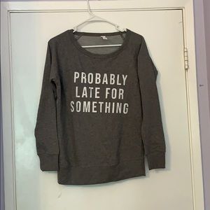 Brand NEW grey graphic pullover sweatshirt